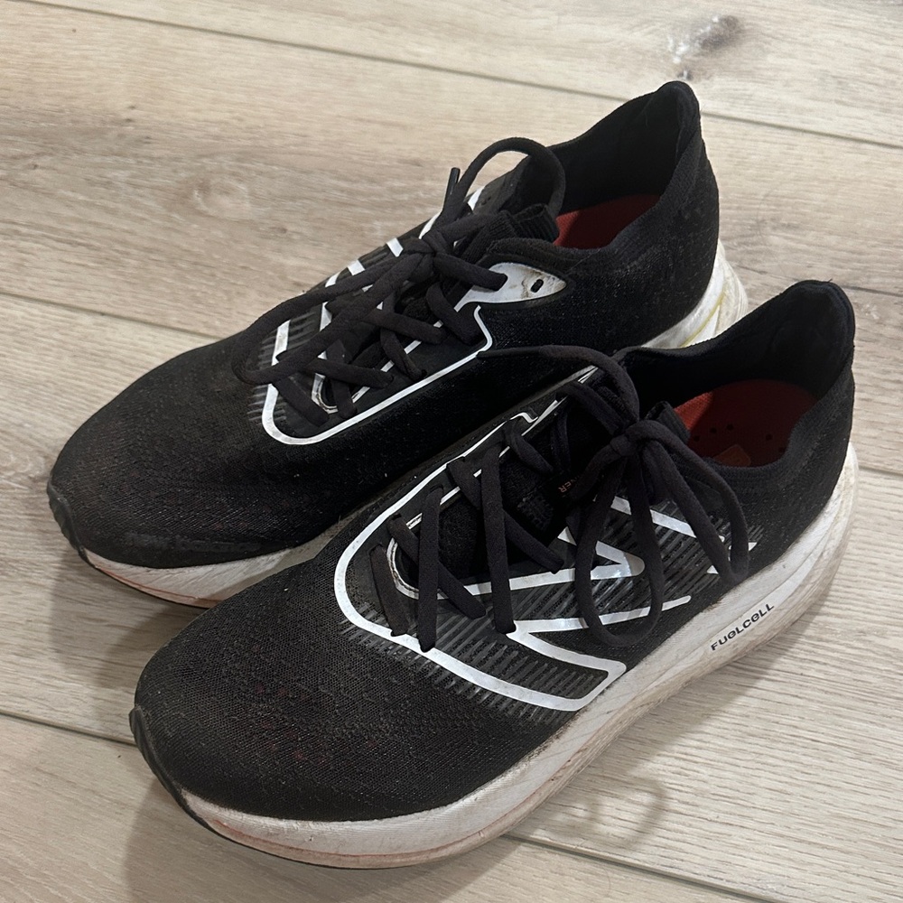 New Balance Black and White Athletic Shoes
